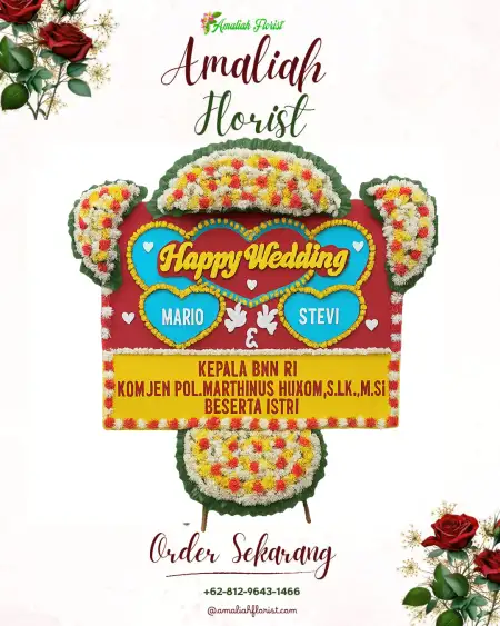 Papan Bunga Pernikahan Woda